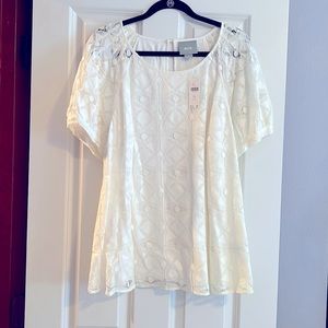 NWT Anthropologie Maeve short sleeved blouse- size 2X